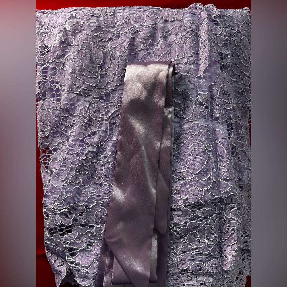 Retro Vintage Style Lace Lilac MOB Bridesmaid Wedding Classic Size L (12) New #4 - Picture 4 of 16